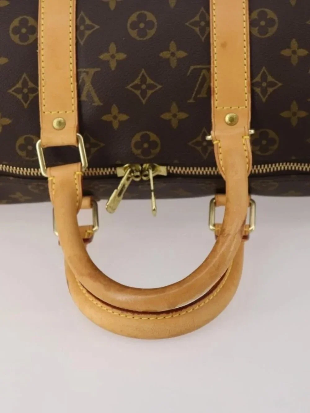 LOUIS VUITTON Monogram Keepall Bandouliere 45 Boston Bag M41418 LV Auth 187418A